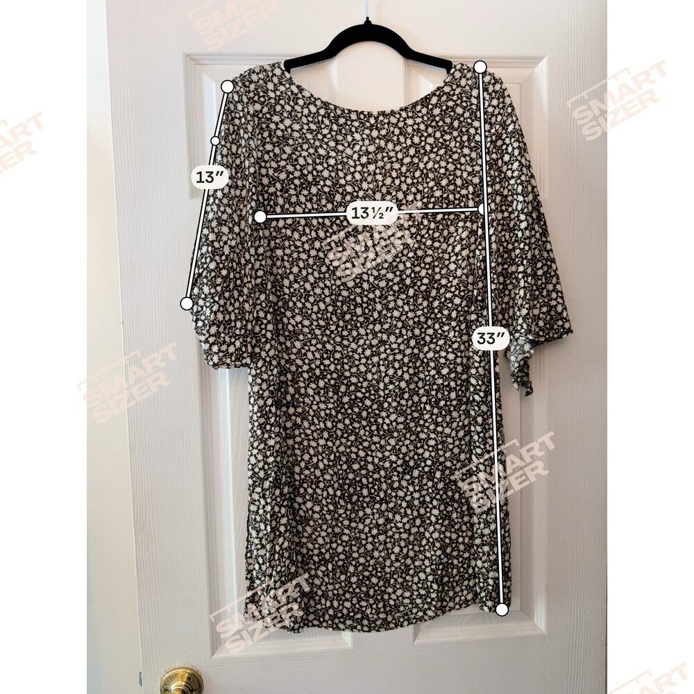 Brown Floral Dress From H&M Size 12 - Picture 3 of 7